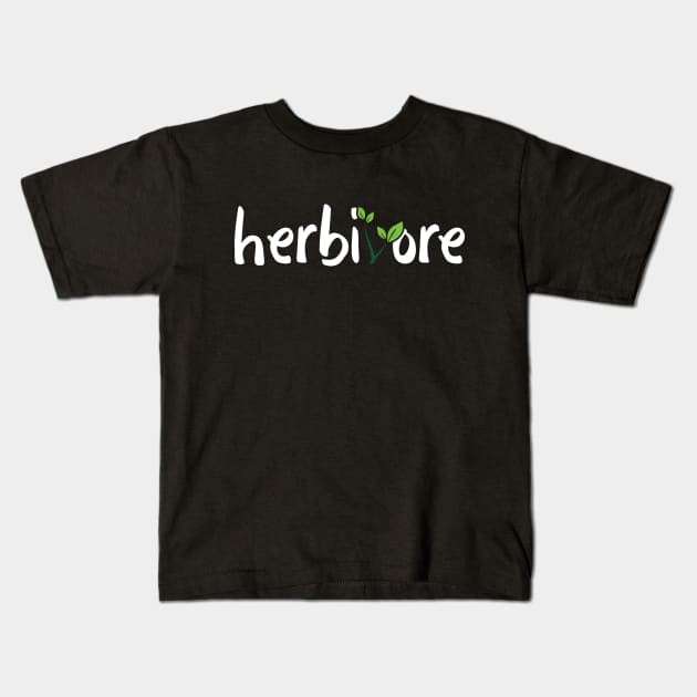 Herbivore - Vegan Kids T-Shirt by KC Happy Shop